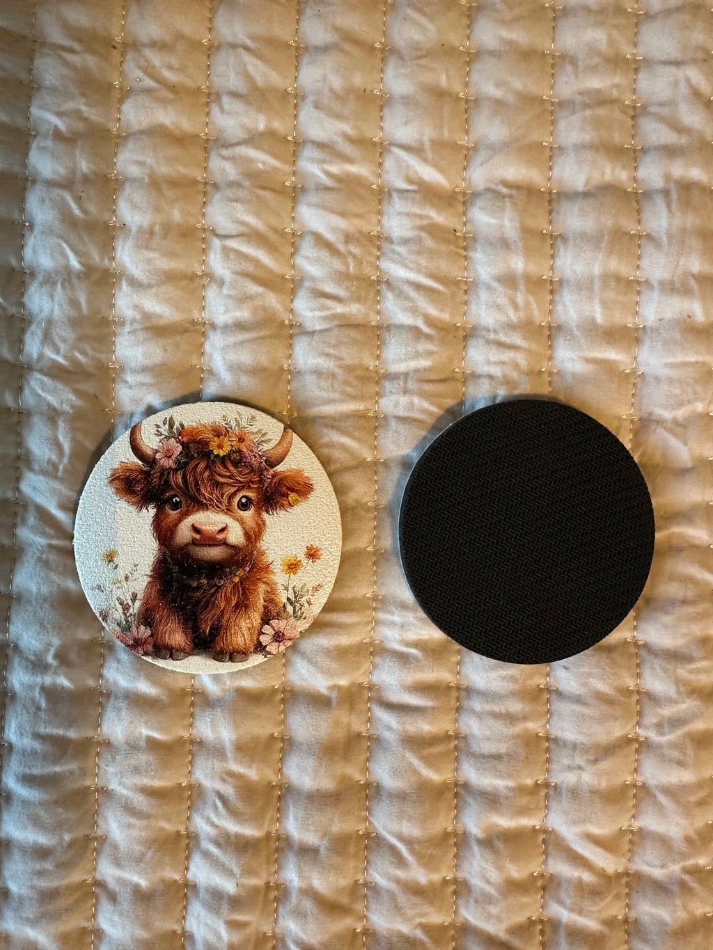 Mini Highland car Coasters (set of two)